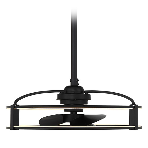 Savoy House Lighting Vesta Matte Black LED Ceiling Fan with Light