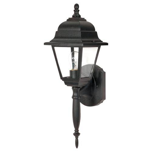 Briton Textured Black Outdoor Wall Light by Nuvo Lighting