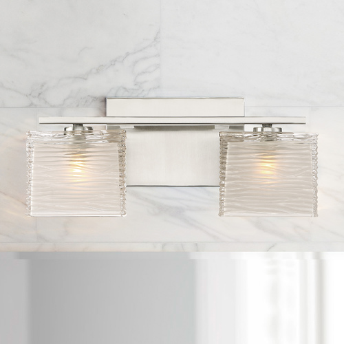 Westcap Brushed Nickel 2-Light Bathroom Light by Quoizel Lighting