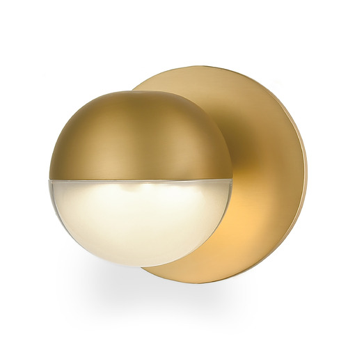 Pluto Brushed Gold LED Sconce by Kuzco Lighting