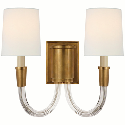 Visual Comfort Signature Collection Thomas OBrien Vivian Sconce in Antique Brass by VC Signature TOB2033HABL