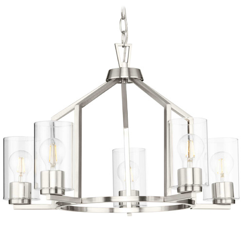Progress Lighting Progress Lighting Bowman 3-Light Brushed Nickel Chandelier P400316-009