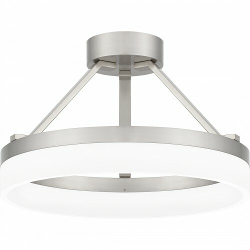 Cohen LED Semi-Flush Mount in Brushed Nickel by Quoizel Lighting