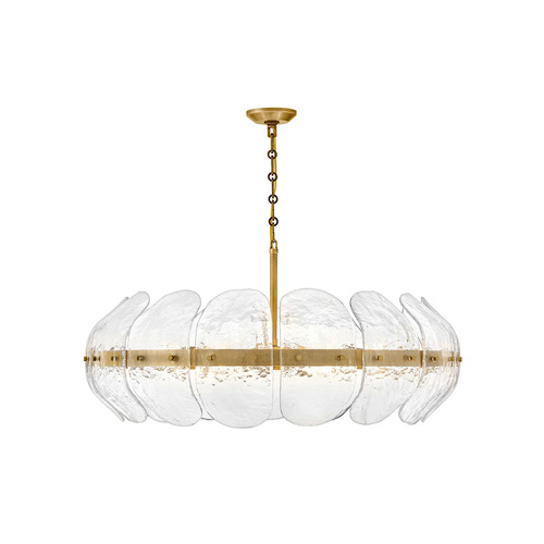 Lillia 36-Inch Convertible Chandelier in Brass by Fredrick Ramond