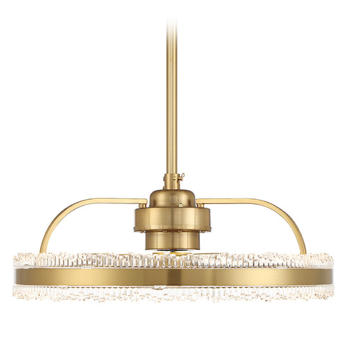 Savoy House Lighting Corona Warm Brass LED Ceiling Fan with Light