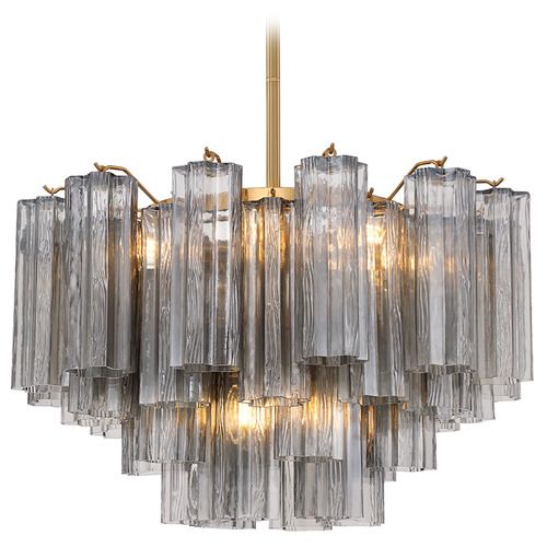 Crystorama Lighting Crystorama Lighting Addis Aged Brass Chandelier ADD-308-AG-SM