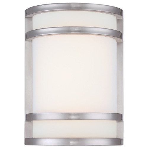 Bay View Brushed Stainless Steel LED Outdoor Wall Light by Minka Lavery