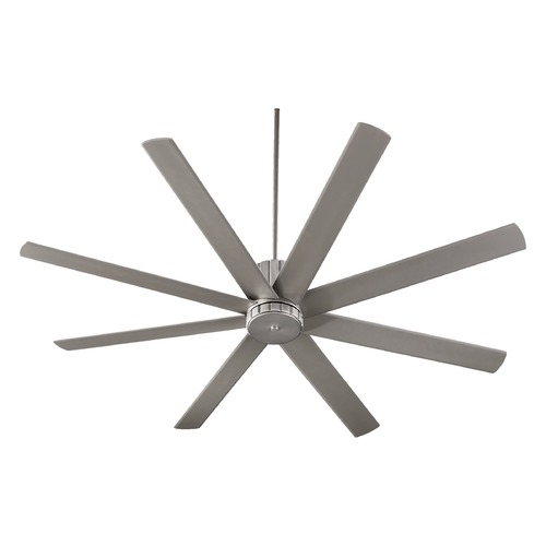 Proxima Satin Nickel Ceiling Fan Without Light by Quorum Lighting
