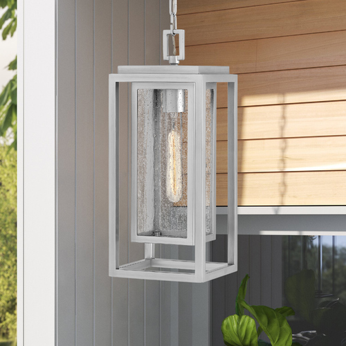 Republic Satin Nickel Outdoor Hanging Light by Hinkley Lighting