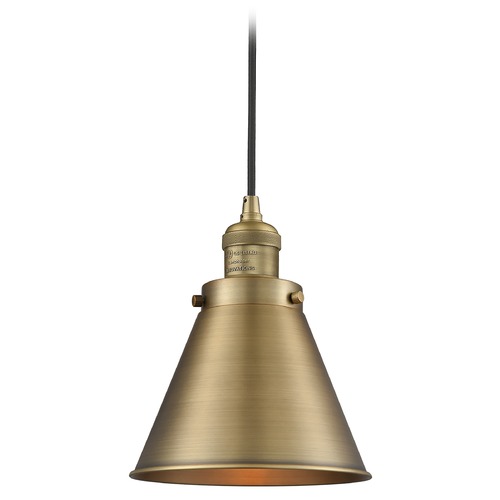 Appalachian Brushed Brass Mini Pendant by Innovations Lighting
