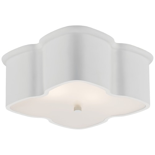 Visual Comfort Signature Collection Aerin Bolsena Clover Flush Mount in Plaster White by Visual Comfort Signature ARN4041WHT