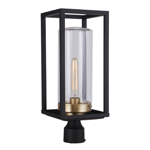 Neo Midnight & Satin Brass Post Light by Craftmade Lighting