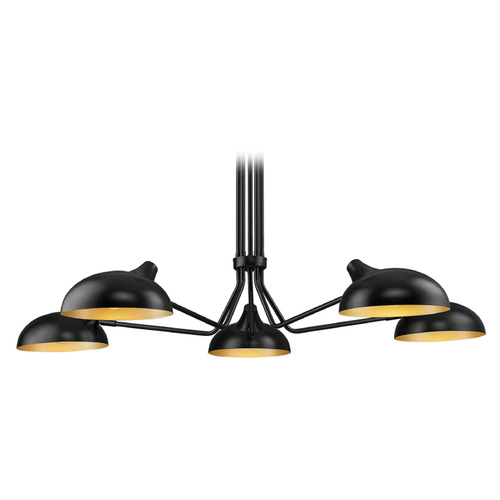 Bellamy Matte Black & Gold Chandelier by Z-Lite