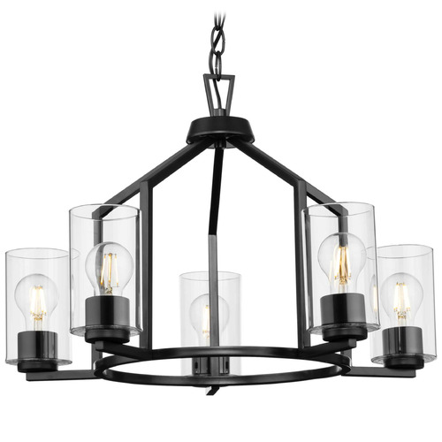 Progress Lighting Progress Lighting Bowman 3-Light Matte Black Chandelier P400316-31M