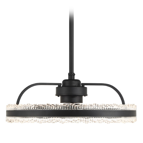 Savoy House Lighting Corona Matte Black LED Ceiling Fan with Light