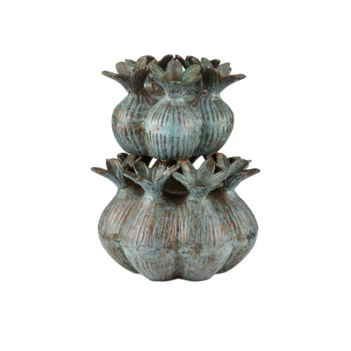Amsterdam Tulip Vase in Verdigris by Currey & Company