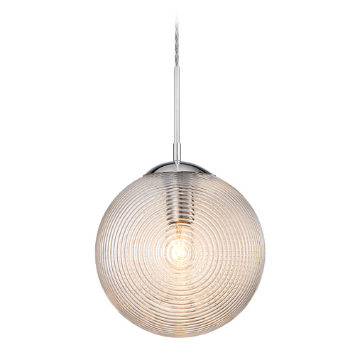 Matteo Lighting Maruna Chrome Mini-Pendant Light with Globe Shade