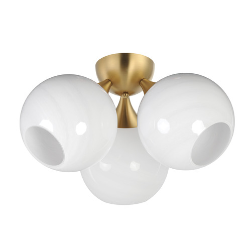 Maxim Lighting Neve Natural Aged Brass Semi-Flushmount Light