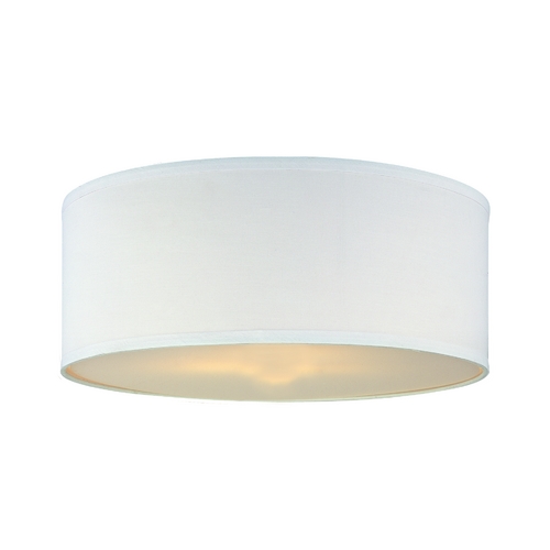 18-inch White Linen Drum Shade for Milo Collection by Design Classics