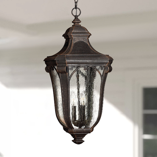 Hinkley Seeded Glass Outdoor Hanging Light Bronze by Hinkley Lighting 1312MO
