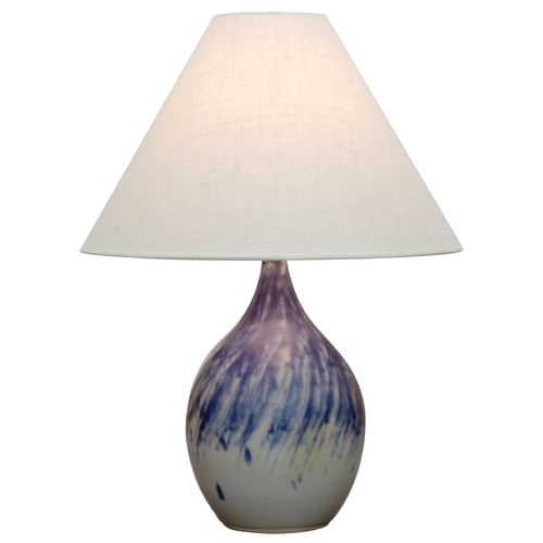 Scatchard Stoneware Decorated Gray Table Lamp by House of Troy Lighting