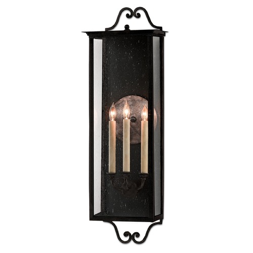 Currey and Company Lighting Giatti 35.5-Inch Outdoor Wall Light in Midnight by Curry & Company 5500-0007