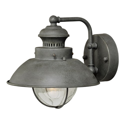 Seeded Glass Outdoor Wall Light Gray by Vaxcel Lighting