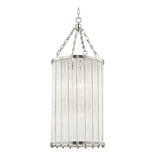 Hudson Valley Lighting Hudson Valley Lighting Shelby Polished Nickel Pendant Light with Cylindrical Shade 8138-PN