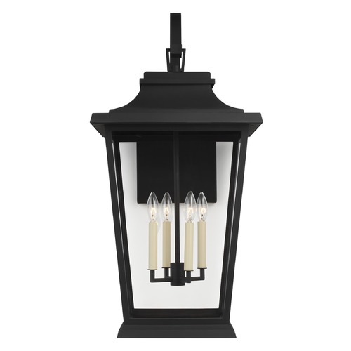 Warren Textured Black Outdoor Wall Light by Visual Comfort Studio