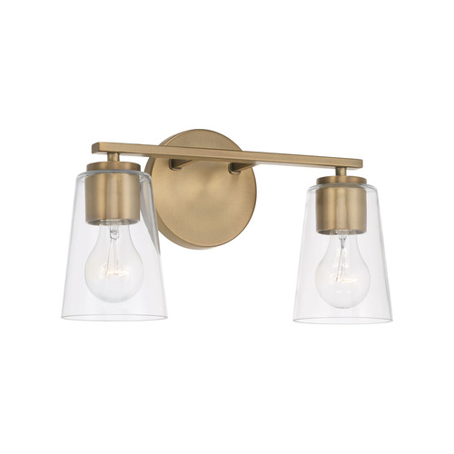 HomePlace by Capital Lighting Portman 2-Light Bath Light in Brass by HomePlace by Capital Lighting 148621AD-537
