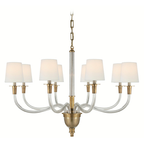 Visual Comfort Signature Collection Thomas OBrien Vivian Chandelier in Antique Brass by VC Signature TOB5032HABL