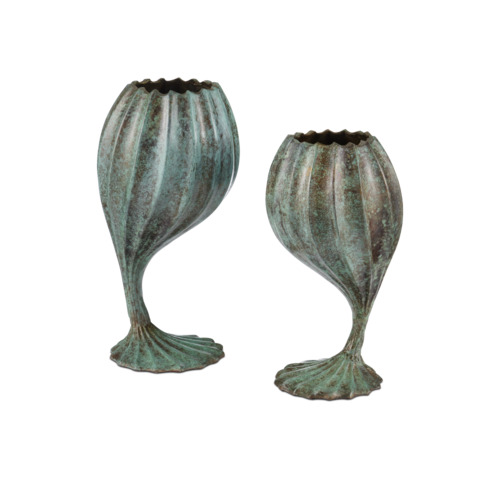 Utrecht Object Set of 2 in Verdigris by Currey & Company