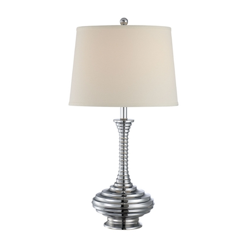 Lite Source Lighting Lite Source Lighting Usher Chrome Table Lamp with Drum Shade LS-21808