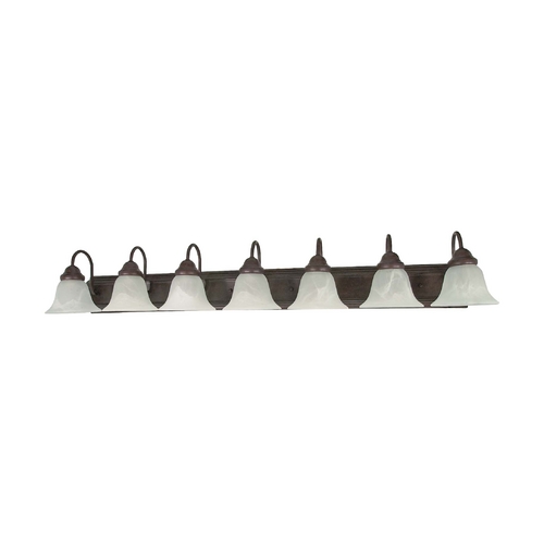 Nuvo Lighting Bathroom Light with Alabaster Glass in Old Bronze Finish 60/292