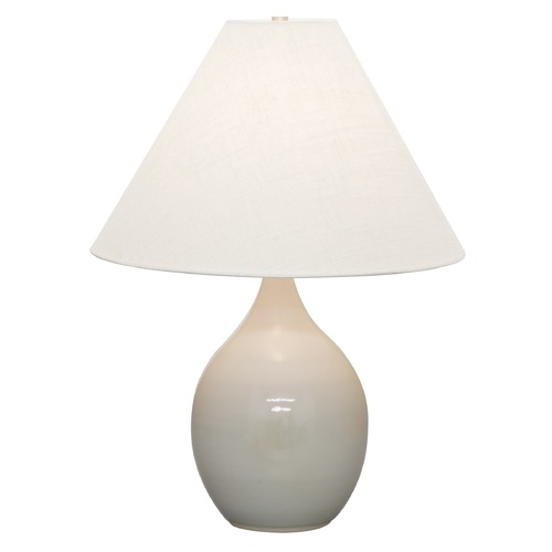 Scatchard Stoneware Gray Gloss Table Lamp by House of Troy Lighting