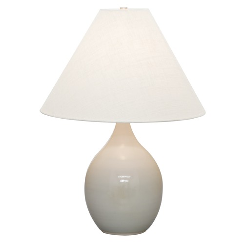 House of Troy Lighting Scatchard Stoneware Gray Gloss Table Lamp by House of Troy Lighting GS300-GG