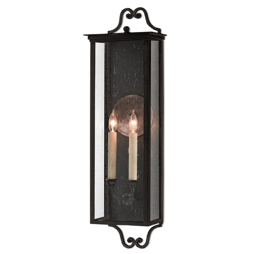 Giatti 30.25-Inch Outdoor Wall Light in Midnight by Currey & Company