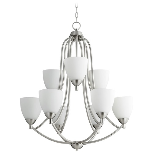 Barkley Satin Nickel Chandelier by Quorum Lighting