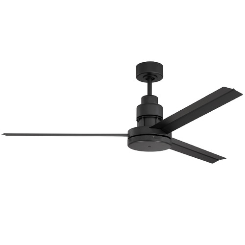 Mondo 54-Inch Damp LED Fan in Flat Black by Craftmade Lighting