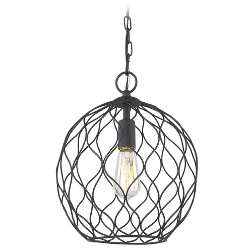 Matteo Lighting Parisian Mesh Matte Black Pendant by Matteo Lighting C54401MB