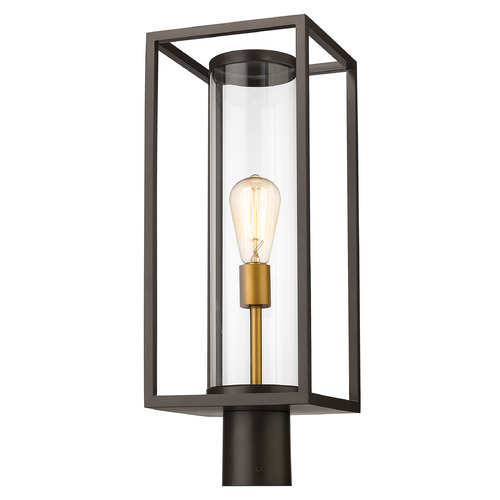 Dunbroch Deep Bronze & Outdoor Brass Post Light by Z-Lite