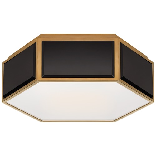 Visual Comfort Signature Collection Kate Spade New York Bradford Flush Mount in Black by Visual Comfort Signature KS4120BLKSBFG