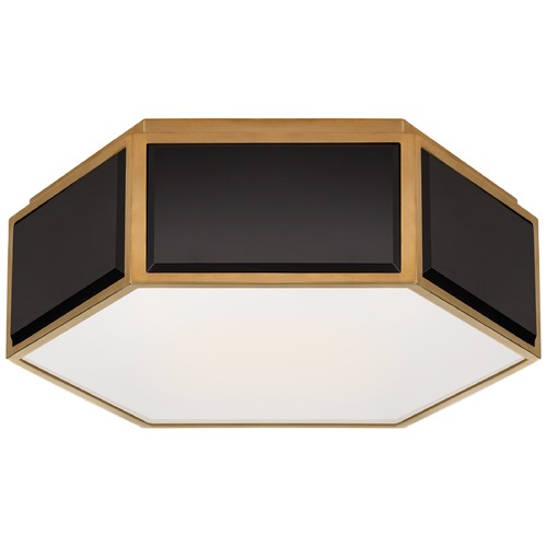 Visual Comfort Signature Collection Kate Spade New York Bradford Flush Mount in Black by Visual Comfort Signature KS4120BLKSBFG