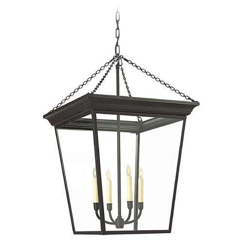 E.F. Chapman Cornice Large Lantern in Blackened Rust by Visual Comfort Signature