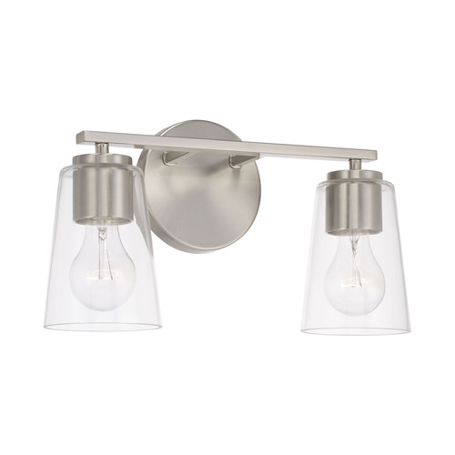 HomePlace by Capital Lighting Portman 2-Light Bath Light in Nickel by HomePlace by Capital Lighting 148621BN-537