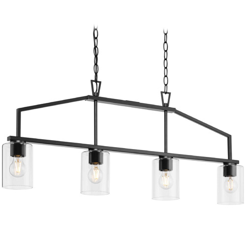 Progress Lighting Progress Lighting Bowman 5-Light Matte Black Linear Chandelier P400317-31M