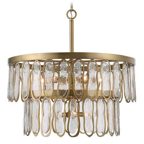 Uttermost Lighting The Uttermost Company Aurelie Antique Brass Pendant Light 21586