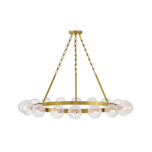 Coco 44-Inch Chandelier in Lacquered Brass by Fredrick Ramond