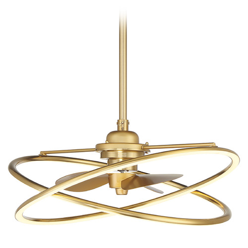 Savoy House Lighting Dorado Warm Brass LED Ceiling Fan with Light