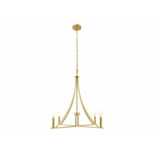 Meridian Natural Brass Chandelier